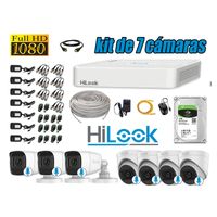 KIT 7 CÁMARAS SEGURIDAD AUDIO INCORPORADO FULL HD + DISCO 1TB