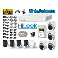 KIT 8 CÁMARAS SEGURIDAD AUDIO INCORPORADO FULL HD + DISCO 2TB