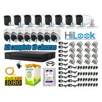 KIT 16 CÁMARAS SEGURIDAD AUDIO INCORPORADO FULL HD + DISCO 1TB