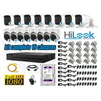 KIT 16 CÁMARAS SEGURIDAD AUDIO INCORPORADO FULL HD 1080P + DISCO 1TB