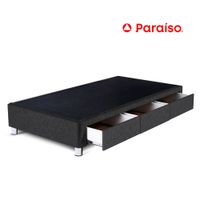 Cama Box Tarima PARAISO C/Cajones 1.5 Plazas Charcoal