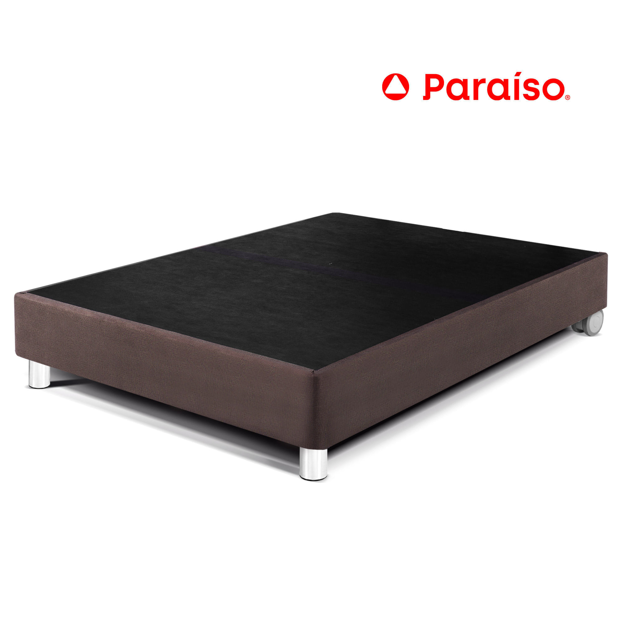 Cama Box Tarima PARAISO Premium 2 Plazas Chocolate