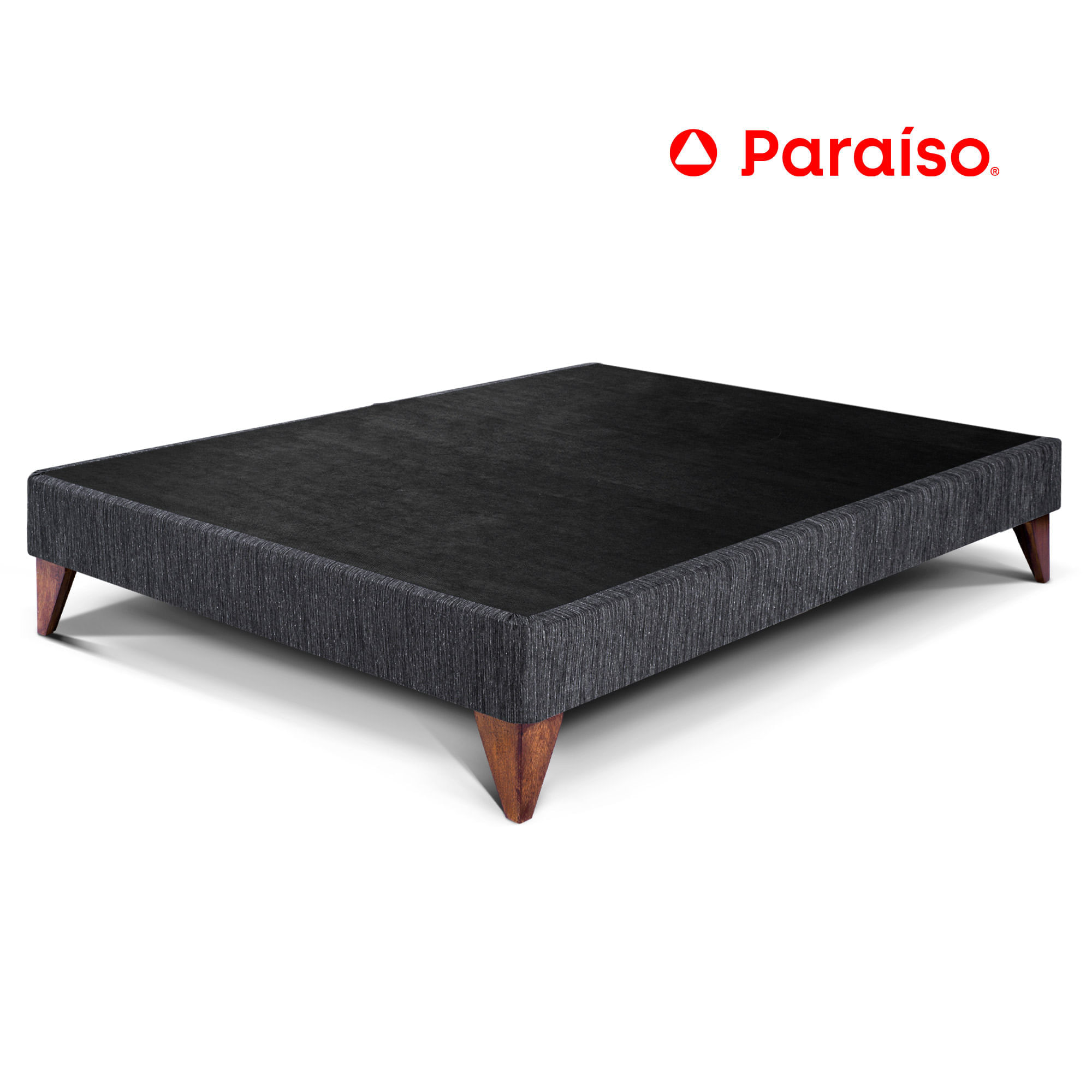 Cama Box Tarima PARAISO Euro 1.5 Plazas Charcoal