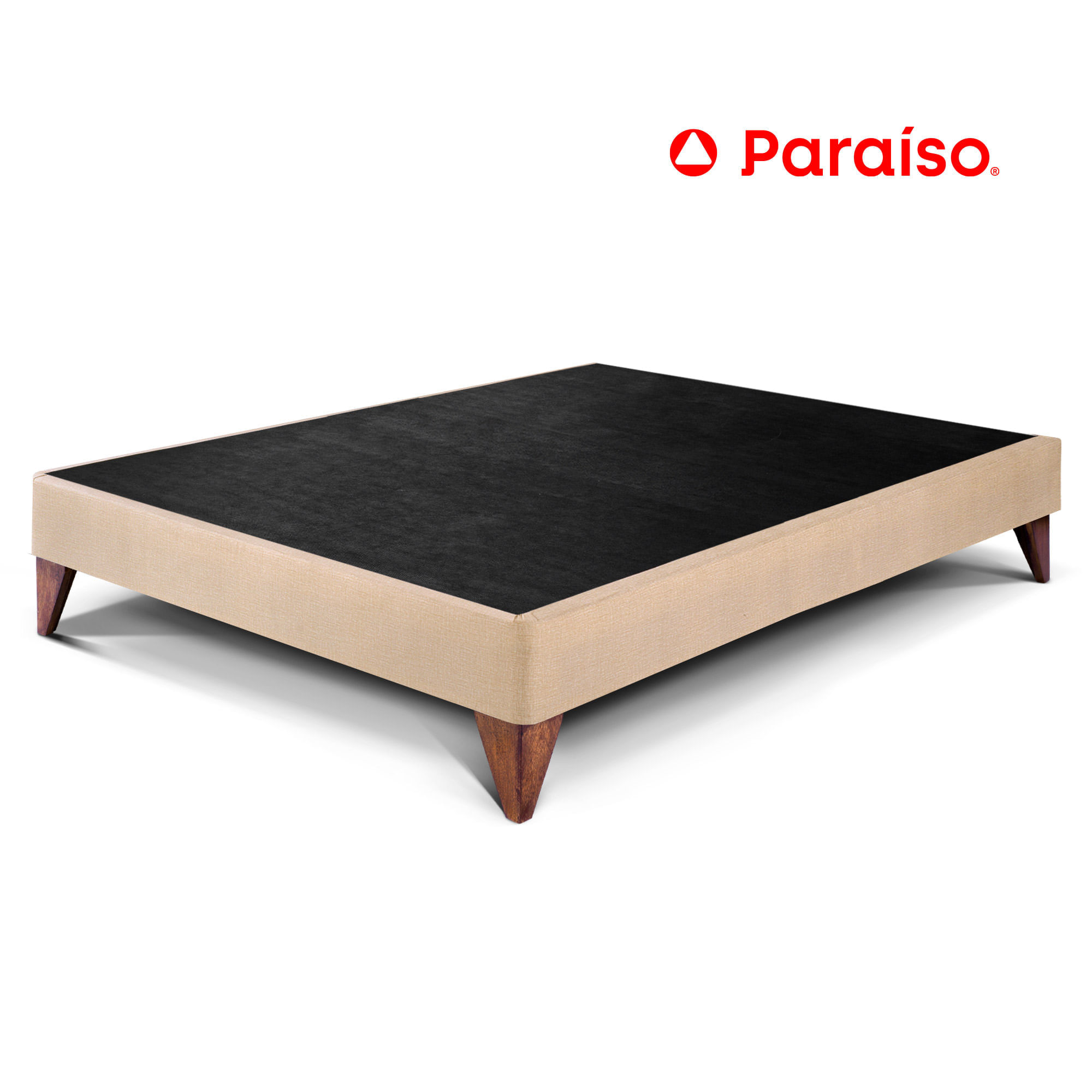 Cama Box Tarima PARAISO Euro 1.5 Plazas Champagne