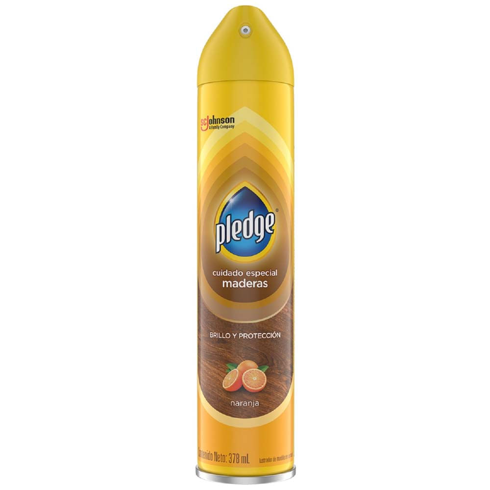 Lustrador de Muebles PLEDGE Naranja Frasco 378ml