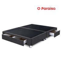 Cama Box Tarima PARAISO C/Cajones Queen Charcoal