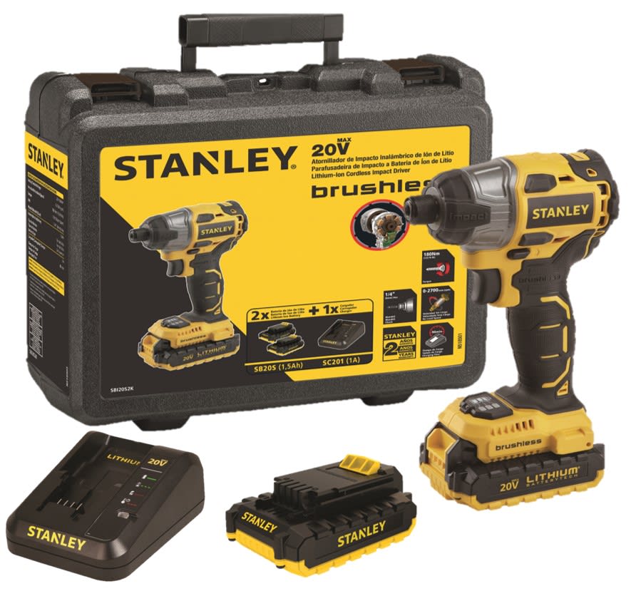 Atornillador de impacto inal. Brushless 20v SBI20S2K-BR