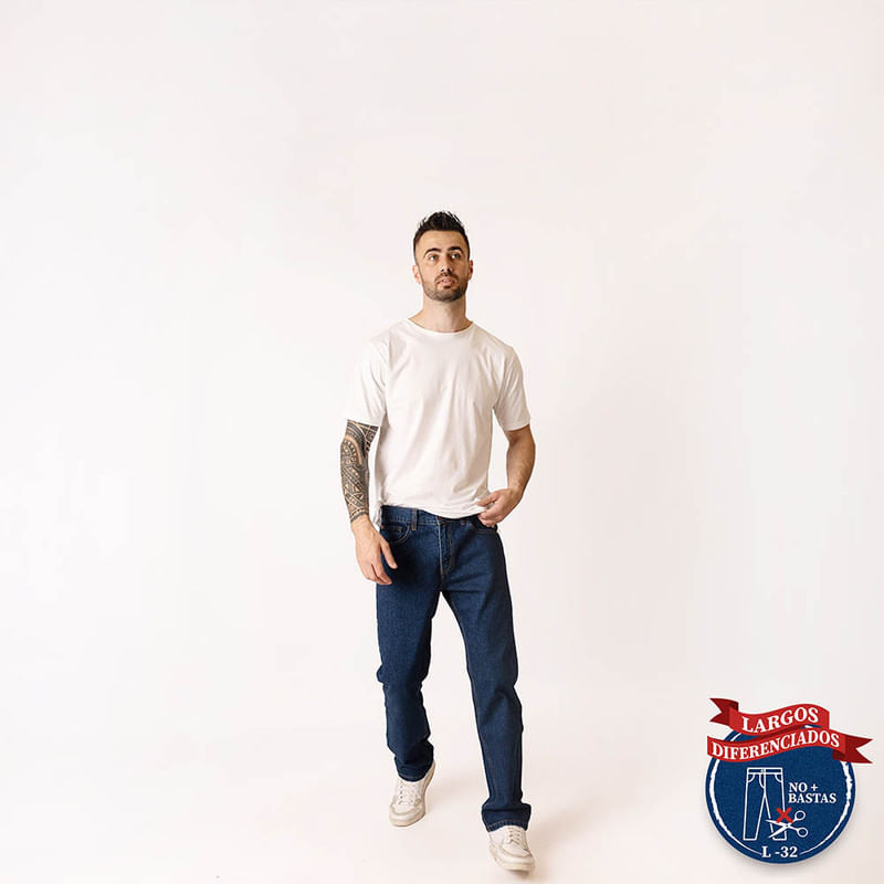 Jean Cottons Jeans Angel Largo 32 Azul Medio