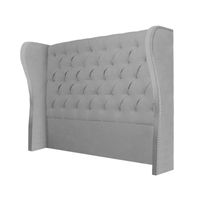 CABECERA SAFIRO MAVISAC PLAZA QUEEN COLOR PLATA - TELA