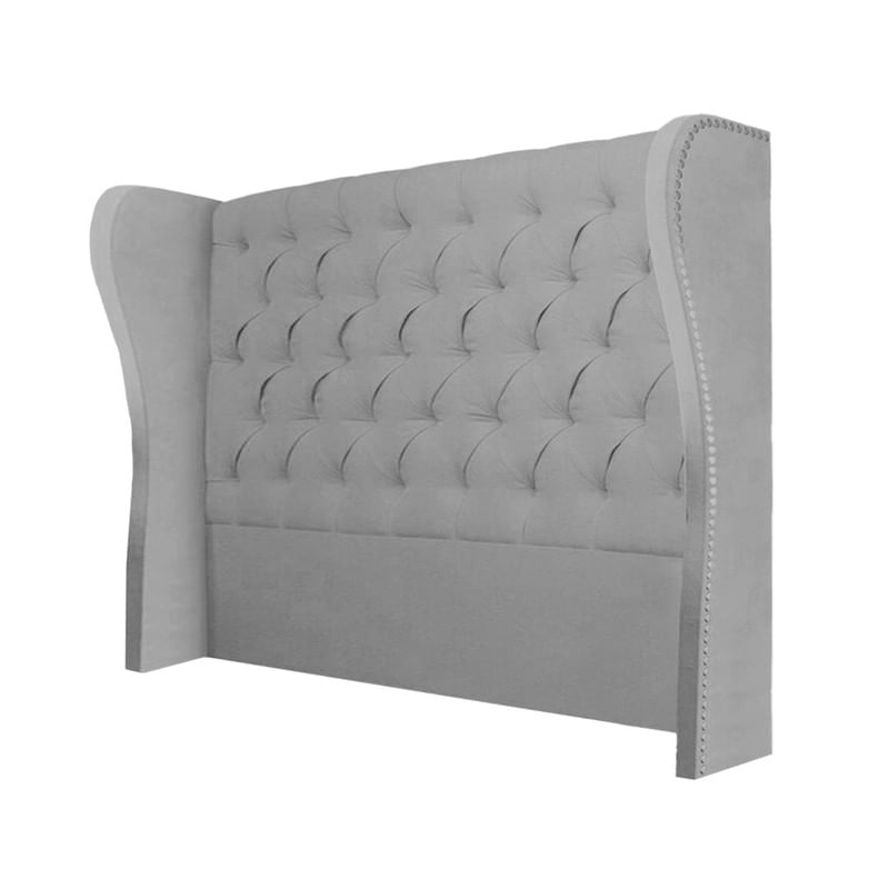 CABECERA SAFIRO MAVISAC PLAZA QUEEN COLOR PLATA - TELA