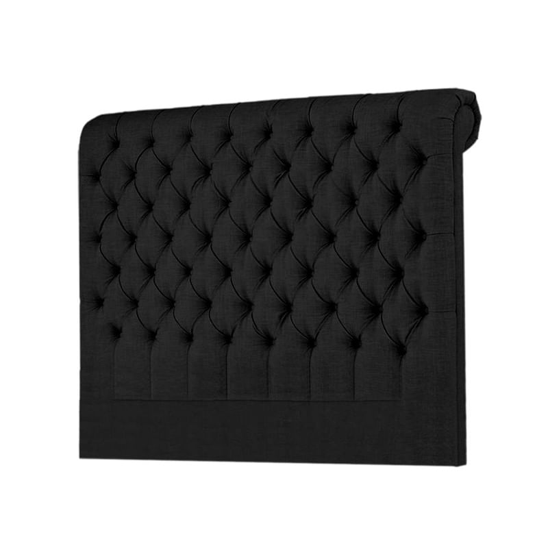 CABECERA LINEN MAVISAC PLAZA Y MEDIA COLOR NEGRO - TELA