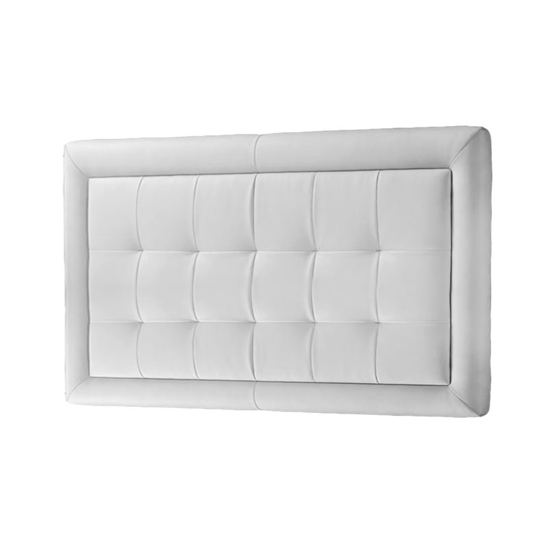 CABECERA SQUARE MAVISAC DOS PLAZAS COLOR BLANCO - ULTRA CUERO