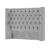 CABECERA KNIGHTSBRIDGE MAVISAC PLAZA Y MEDIA COLOR PLATA - TELA