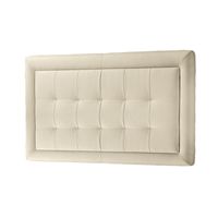 CABECERA SQUARE MAVISAC PLAZA QUEEN COLOR MARFIL - ULTRA CUERO