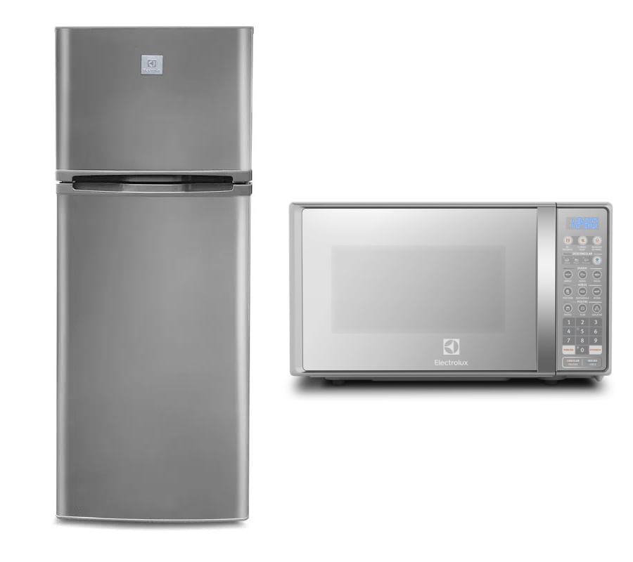 Combo Refrigeradora Top Mount Frost 138L ERT18G2HNI + Microondas 20L EMDO20S2GSRUG Electrolux