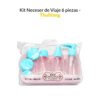 Kit Neceser Cremero de Viaje 6 piezas Turquesa
