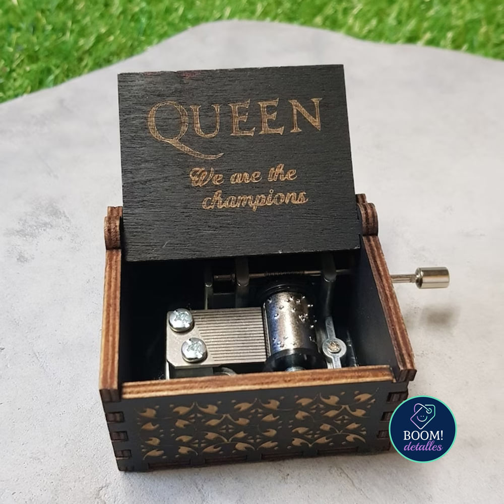 Caja Musical Queen We Are The Champions Música Rock - Color Negro