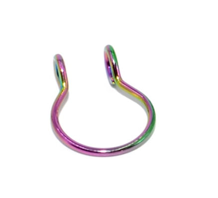 Piercing septum falso argolla para nariz multicolor