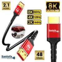 Cable Hdmi 2.1V 8k SANTOFA 3D 3 Metros 4320p Premium 48Gbps HDR eARC