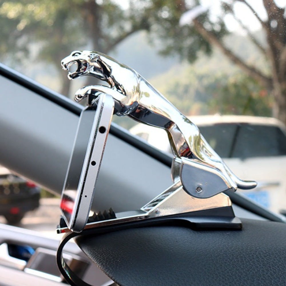 Soporte de Celular para Auto de Jaguar - Plateado