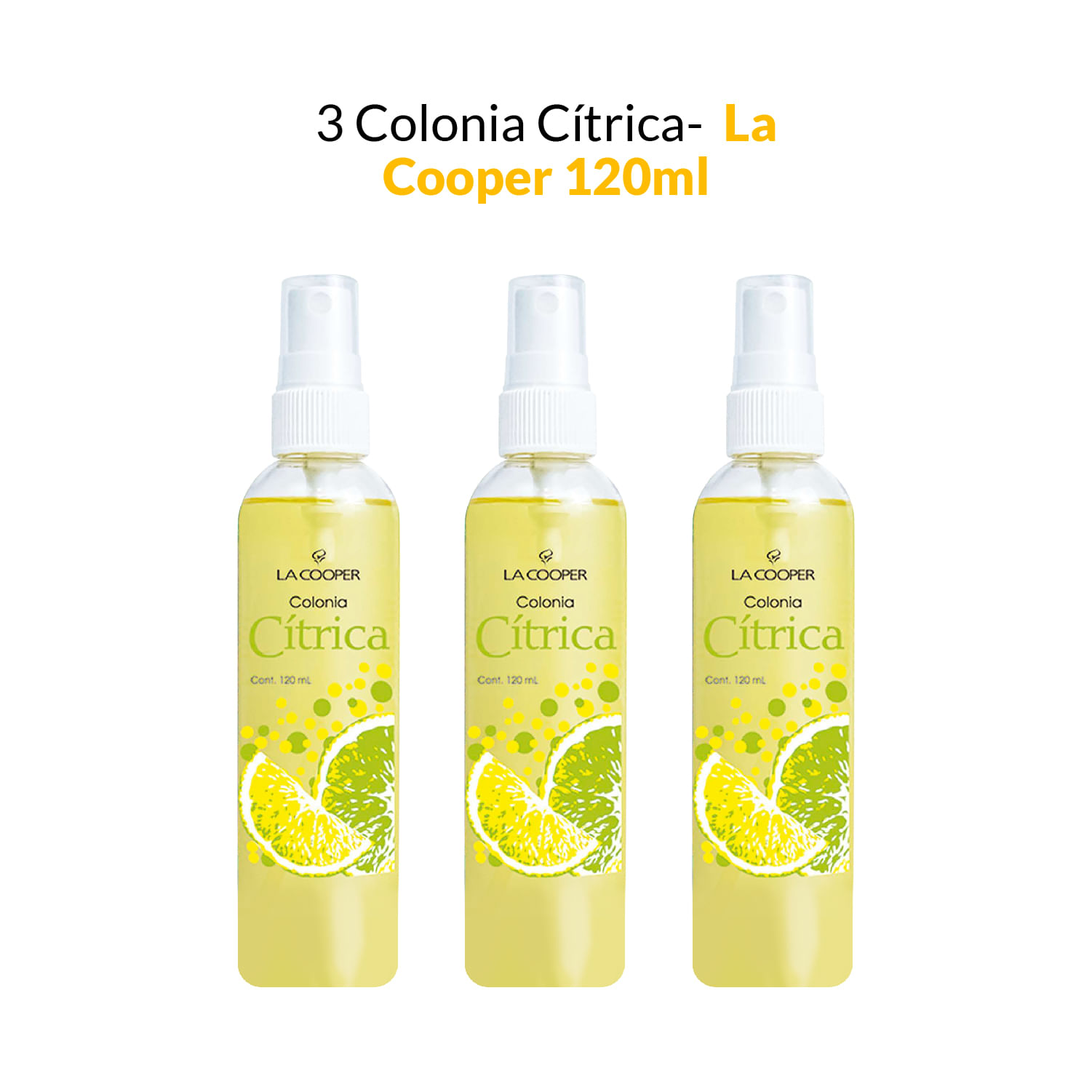 3 Colonia Cítrica La Cooper x 120ml
