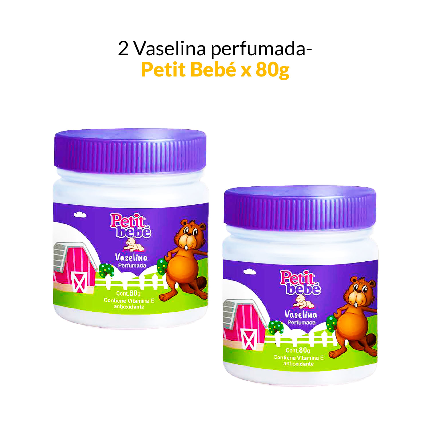2 Vaselian Perfumada Petit Bebé x 80g