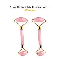 2 Rodillo Facial de Cuarzo Rosa - Z'oreya