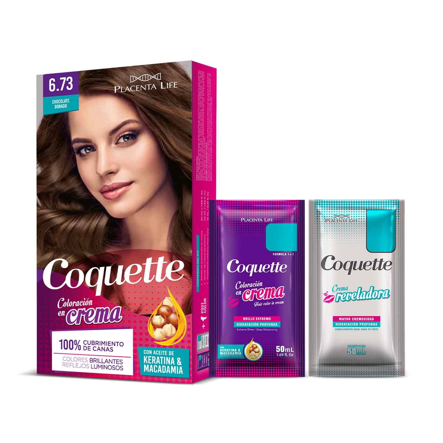 Coquette Tinte 6.73 Chocolate Dorado Pack 1 aplicacion
