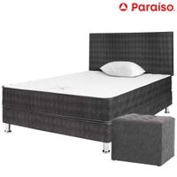 Dormitorio PARAISO Lifestyle 1.5 Plazas Charcol C/Puff