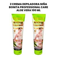 2 Crema Depiladora niña Bonita Professional Care Aloe Vera - 100 ML