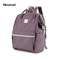 Himawari - Mochila multibolsillos porta laptop con USB - Violeta