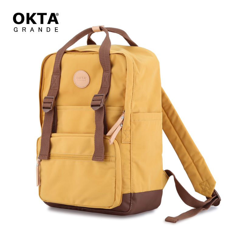 Himawari - Mochila escolar o de viaje porta Laptop - Amarillo