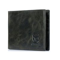 BullCaptain - Billetera de Cuero  QB-05-BK Negro