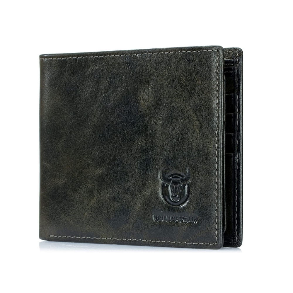 BullCaptain - Billetera de Cuero QB-05-BK Negro