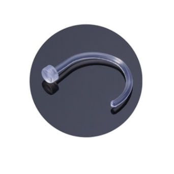Piercing argolla transparente para nariz nostril