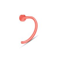 Piercing argolla acrílico rojo para nariz nostril