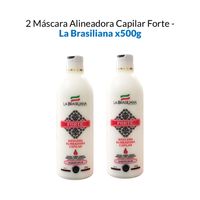 2 Máscara alineadora capilar Forte - La Brasiliana x500g