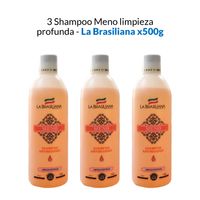 3 Shampoo antiresiduo limpieza profunda - La Brasiliana 500gr