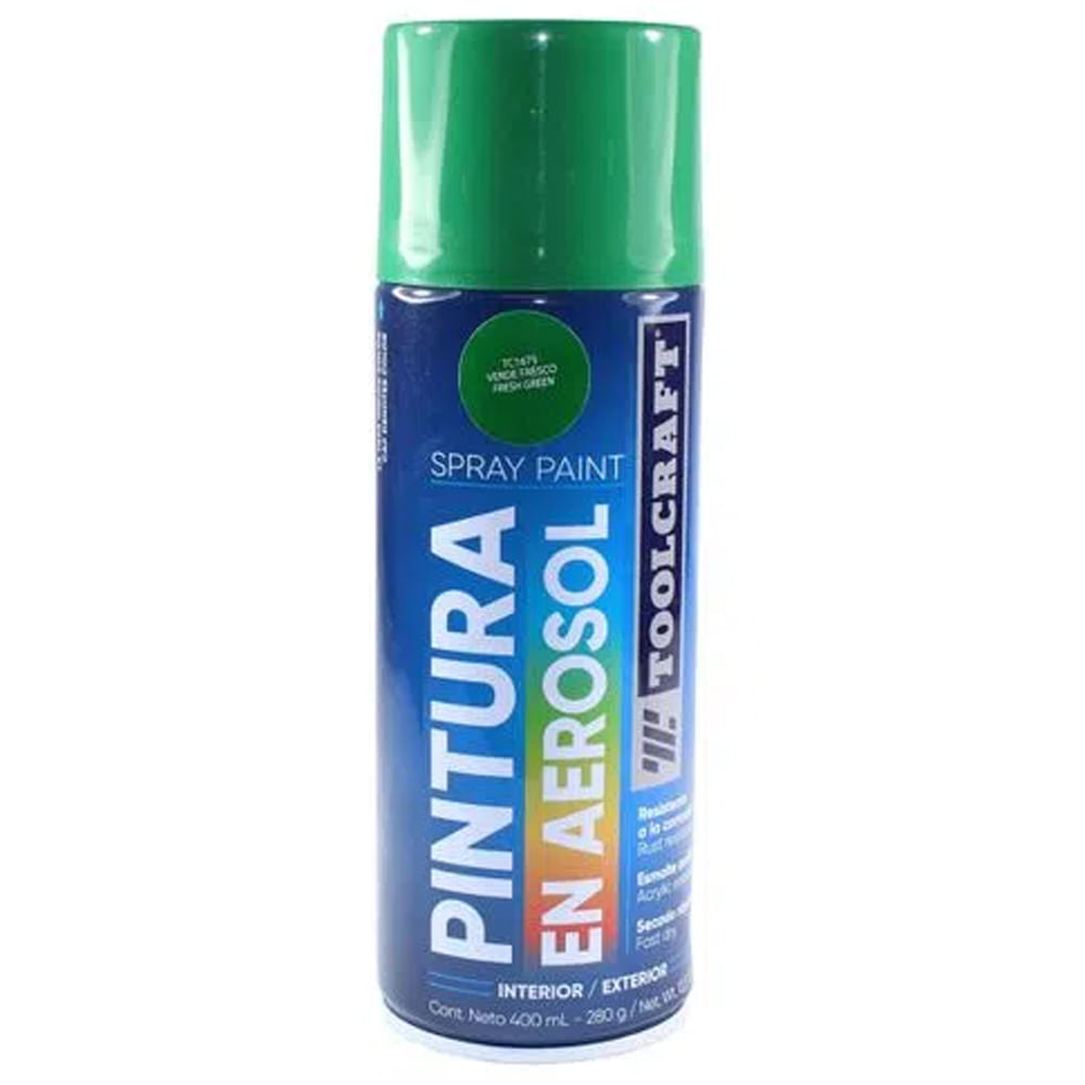 Pintura en Spray Colores Básicos Verde Fresco 400 ml Toolcraft TC1675