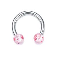 Piercing para septum smiley labret nariz labio oreja escarchas rojas 8mm