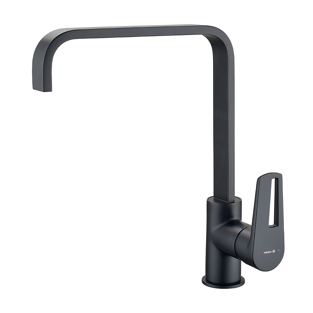 Mezcladora de lavadero monocomando Tempra Negro Mate