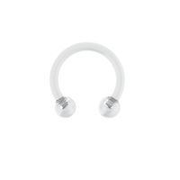 Piercing transparente 8mm para septum smiley labret nariz labio oreja