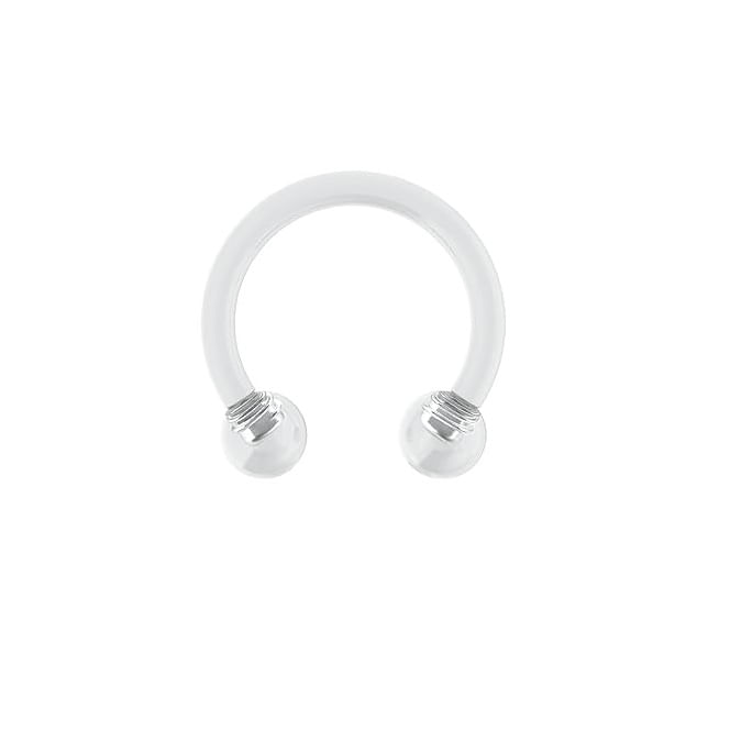 Piercing transparente 8mm para septum smiley labret nariz labio oreja