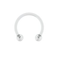 Piercing transparente 10mm para septum smiley labret nariz labio oreja