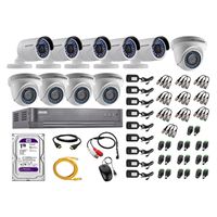 Kit 10 Cámaras de Vigilancia Hikvision Hd 720P Disco 1Tb P2p Kit de Micrófono
