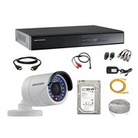 Kit 1 Cámaras de Vigilancia Hikvision Hd 720P 500Gb Mas Kit de Micrófono