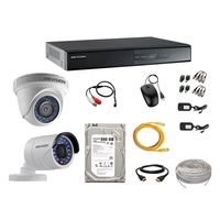 Kit 2 Cámaras de Vigilancia Hikvision Full Hd 1080P 500Gb Mas Kit de Micrófono