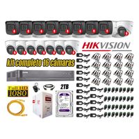 Kit 16 Cámaras de Seguridad Hikvision Audio Incorporado Full HD 2Mp