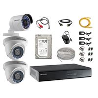 Kit 3 Cámaras de Vigilancia Hikvision Hd 720P 500Gb Mas Kit de Micrófono