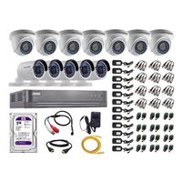 Kit 12 Cámaras de Vigilancia Hikvision Full Hd 1080P Disco 1Tb P2p Kit de Micrófono